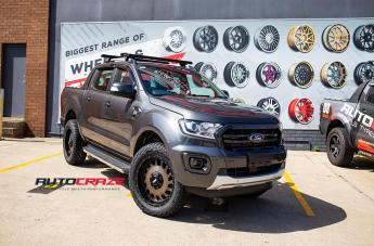 FORD RANGER GD03 MATTE BLACK MACHINED FACE WITH DARK MATTE TINT